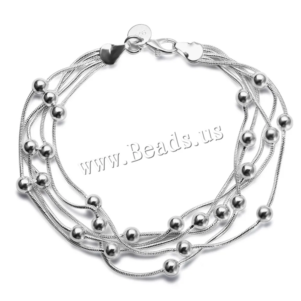 Silver Color Plated Brass Snake Chain Bracelet for Women