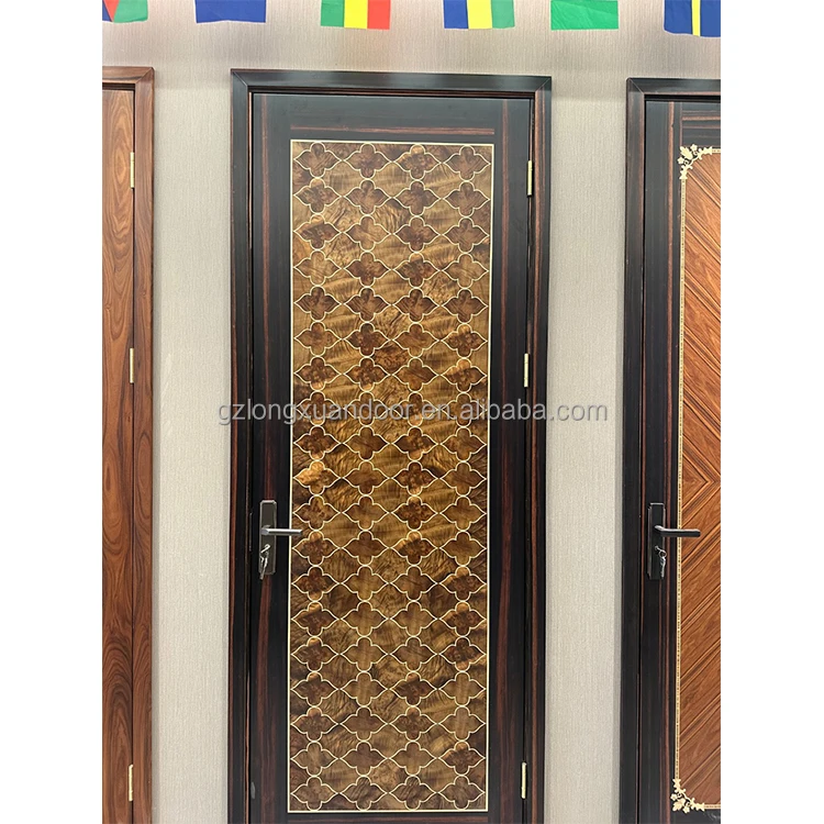 Modern Prehung Composite Door Solid Core Wooden German Vertical Stripe Design for Bedroom Bathroom Entry MDF/bedroom Interior