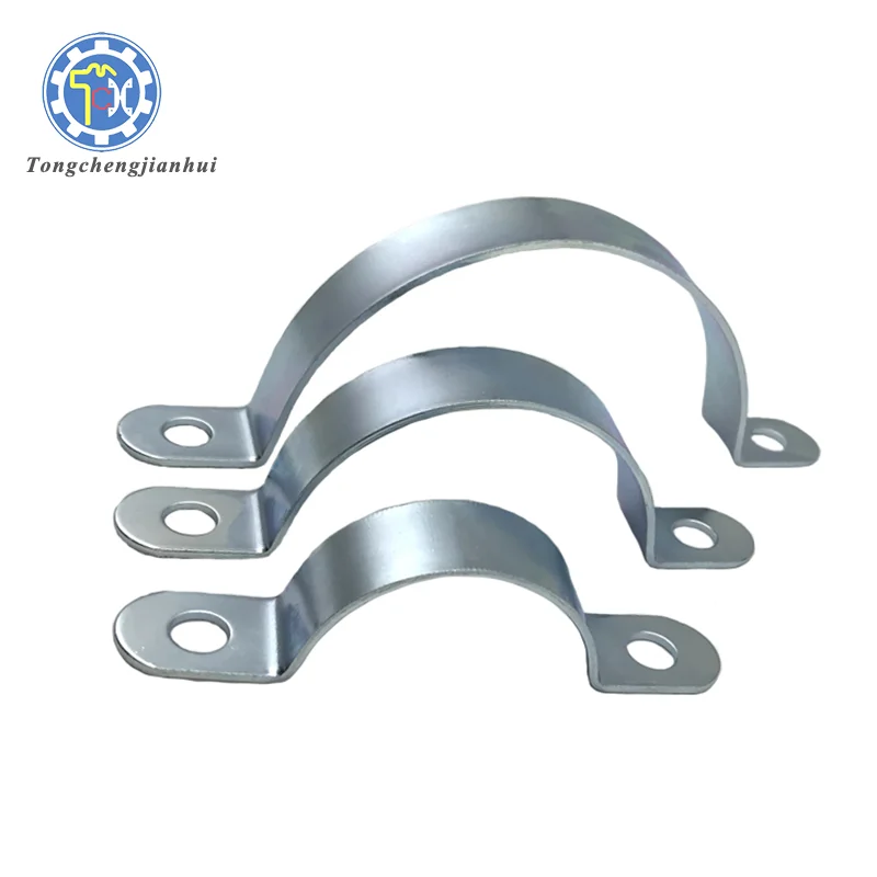 Factory Custom Made Sheet Metal Stamping Bending Fabrication Service Stainless Steel Wall Mount Pipe C Clamp Fittings