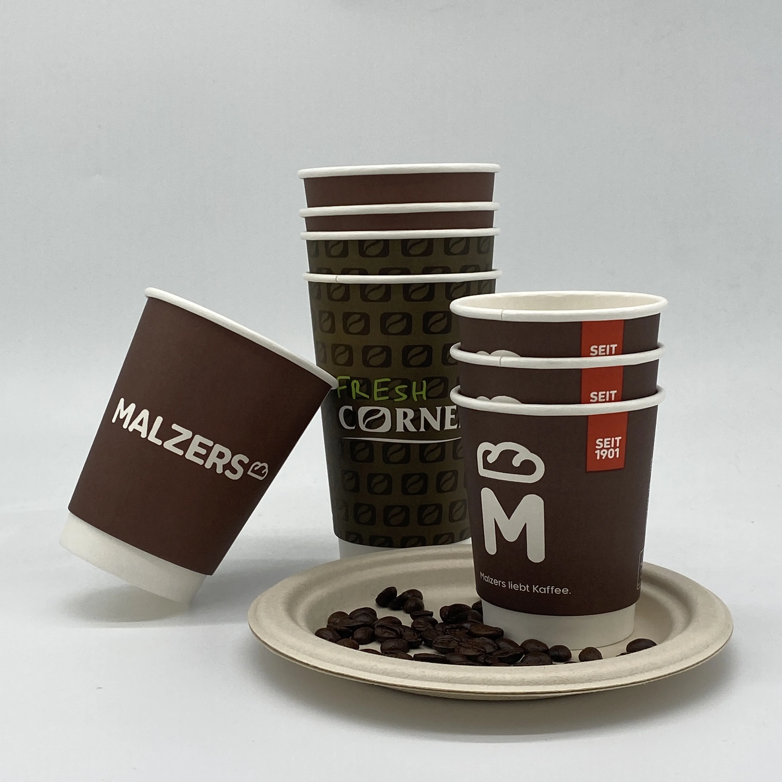 7 Oz 8 Oz 9 Oz Disposable Coffee Tea Water Drinks Cup With Lids