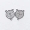 St. Benedict + cross-silver