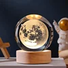 Base de madera + cristal del diseño de la luna