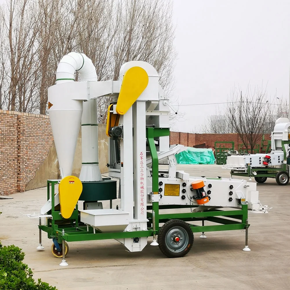 Multi-function air Aspiration Destoner Screener Combination Sesame Flax Millet Quinoa Horseradish Hemp Seed Cleaning Machine