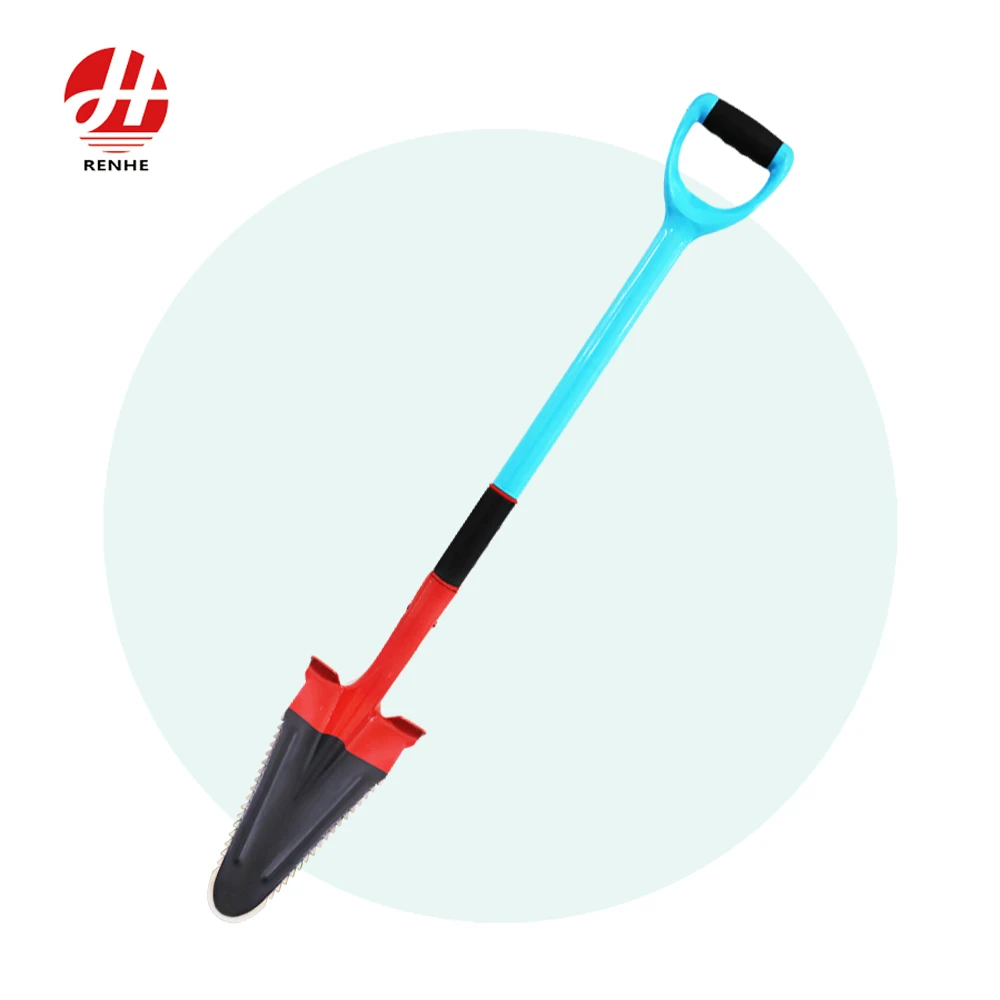 Verified Supplier 50Mn Steel Tree Remove Digging Garden Shovel  Farming Spade with Fiberglass Handle