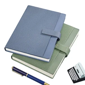 Promotional Gift Custom Printing Business PU Leather Cover A5 Hardcover Journal Diary Manufacturer Notebook With Pocket