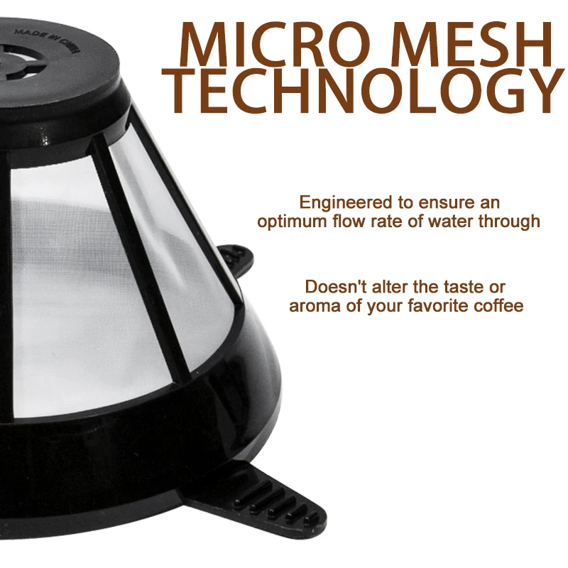 Reusable Replacement Basket Coffee Strainer Paperless Food Grade Nylon Mesh Filter Accessories for Drip Coffee Machine
