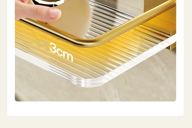 Hight Quality Bathroom Accessories Wall Mounted Gold Acrylic Bathroom