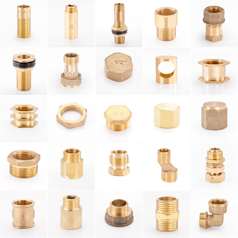 Coupling Fitting Connector Brass Gas Piping Fittings Thread 3/8 1/2