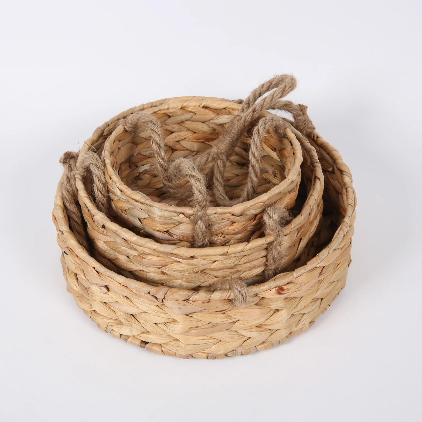 straw woven fruit table basket serving Tray junian home arts