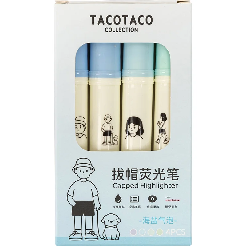 Japanese Kawaii Stationery Highlighter Set 4 Colors