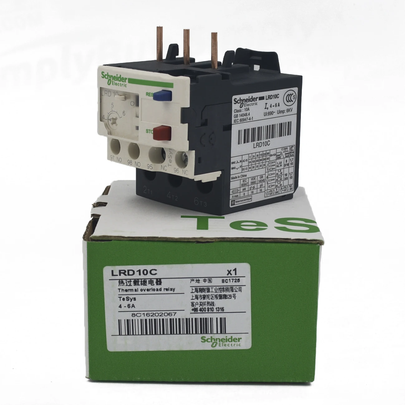 TELEMECANIQUE LC1D1810 CONTACTOR WITH LR2 D13 RELAY   B104 