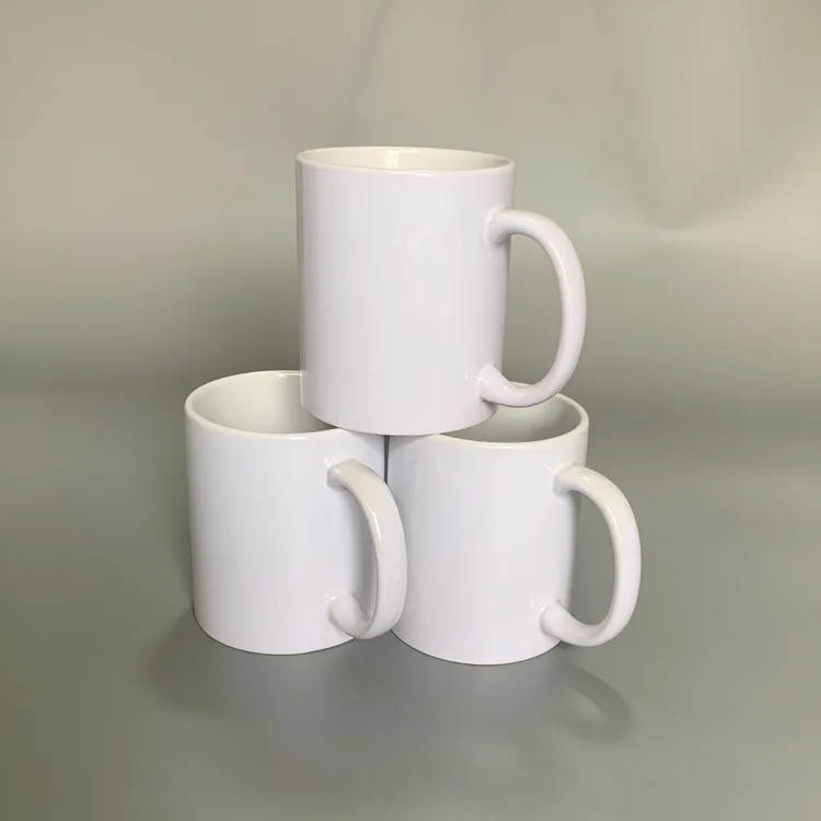 Hot Selling 11 oz Customizable Mug Handle Sublimation Coated Cup Heat Transfer Mug