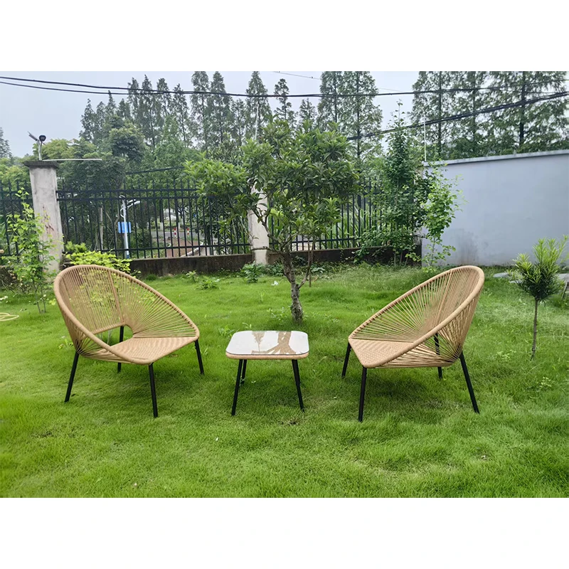 New Design PE Patio Garden Chair Set  Outdoor Rattan Furniture Set