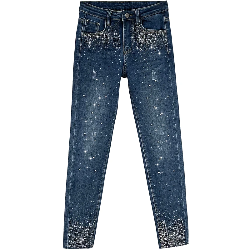 Hot Rhinestone Stretch Jeans 2021 