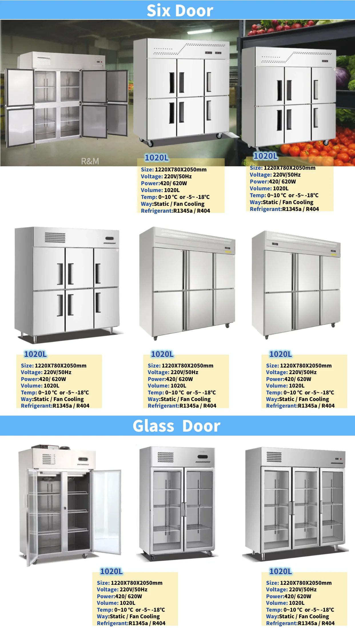 Commercial vertical price frigo refrigerador equipment comercial chiller industrial fridge nevera refrigerator and freezer