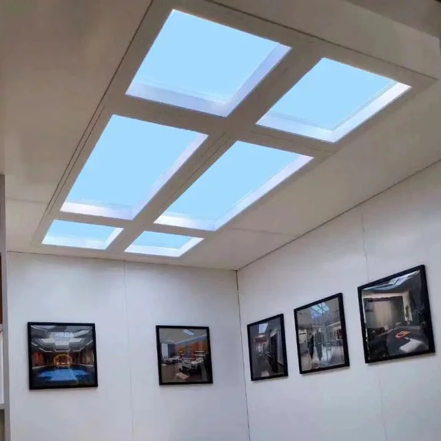 switch atmosphere artificial skylight roofing Tuya app led blue sky ceiling led light blue sky ceiling panel lamp