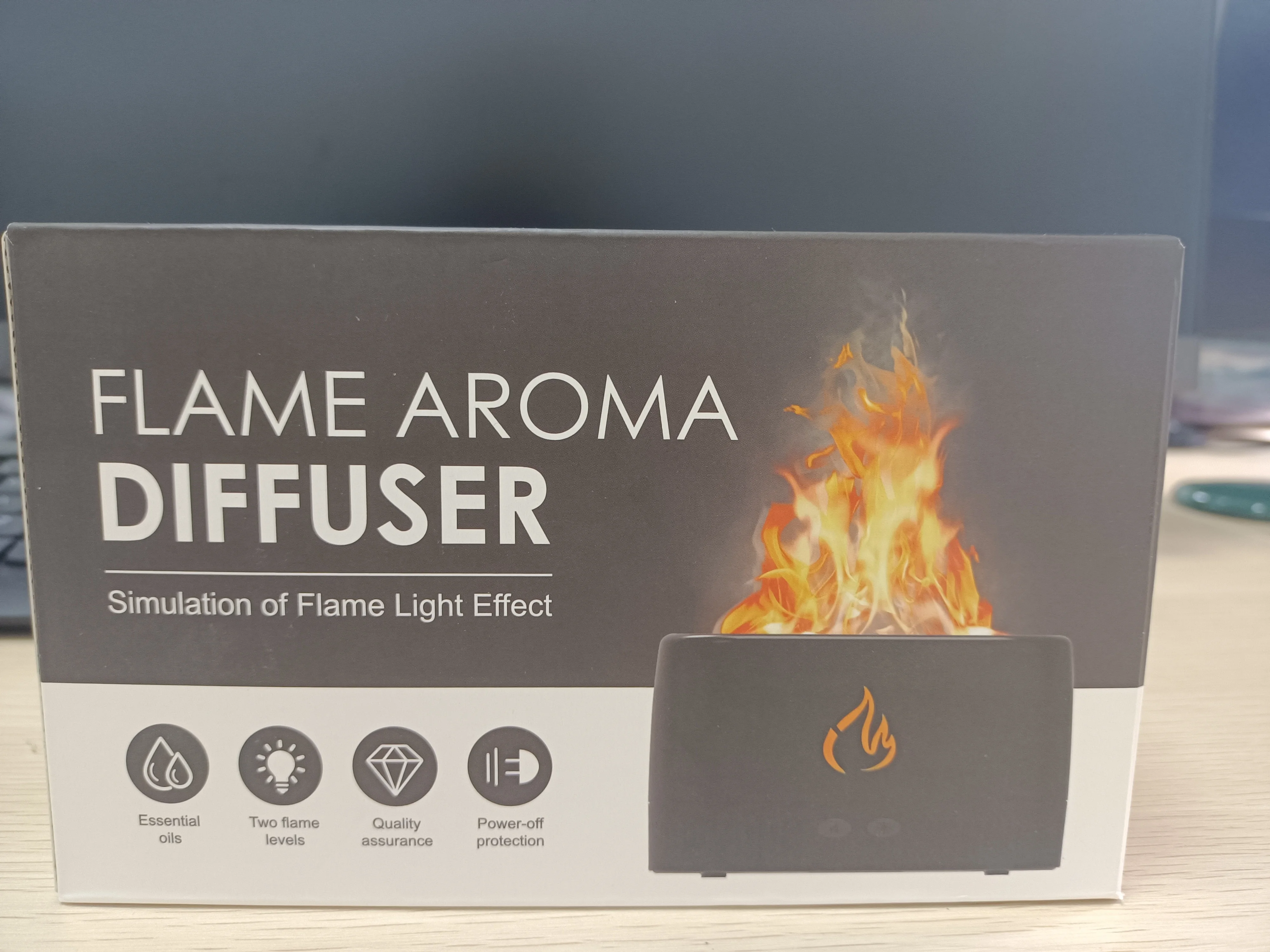 230ml Desktop Electric USB Fire Light Effect Essential Oil Air ...