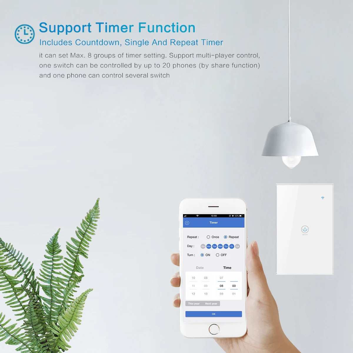 Ewelink 1 2 3 4gang Smart Zigbee Touch Light Wall Switch Us Standard