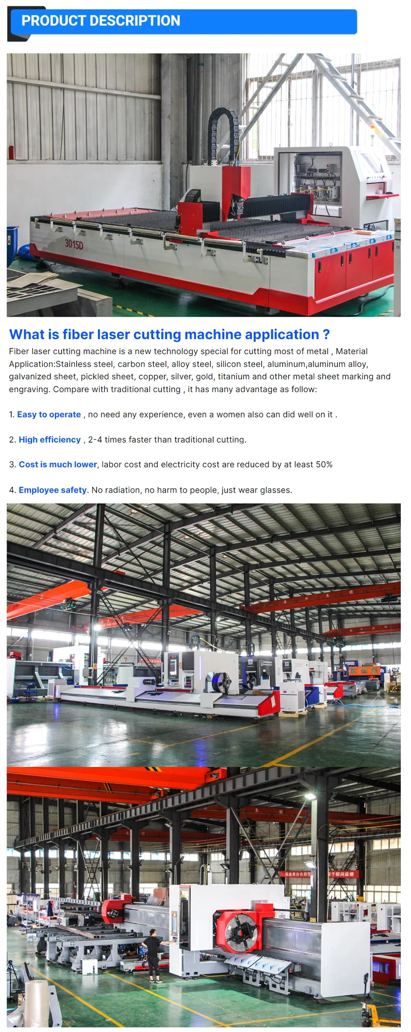 High Precision Co2 Laser Cutting Machine China Sheet Steel Metal CNC Automatic Cypcut Control System Supports AI BMP PLT Graphic