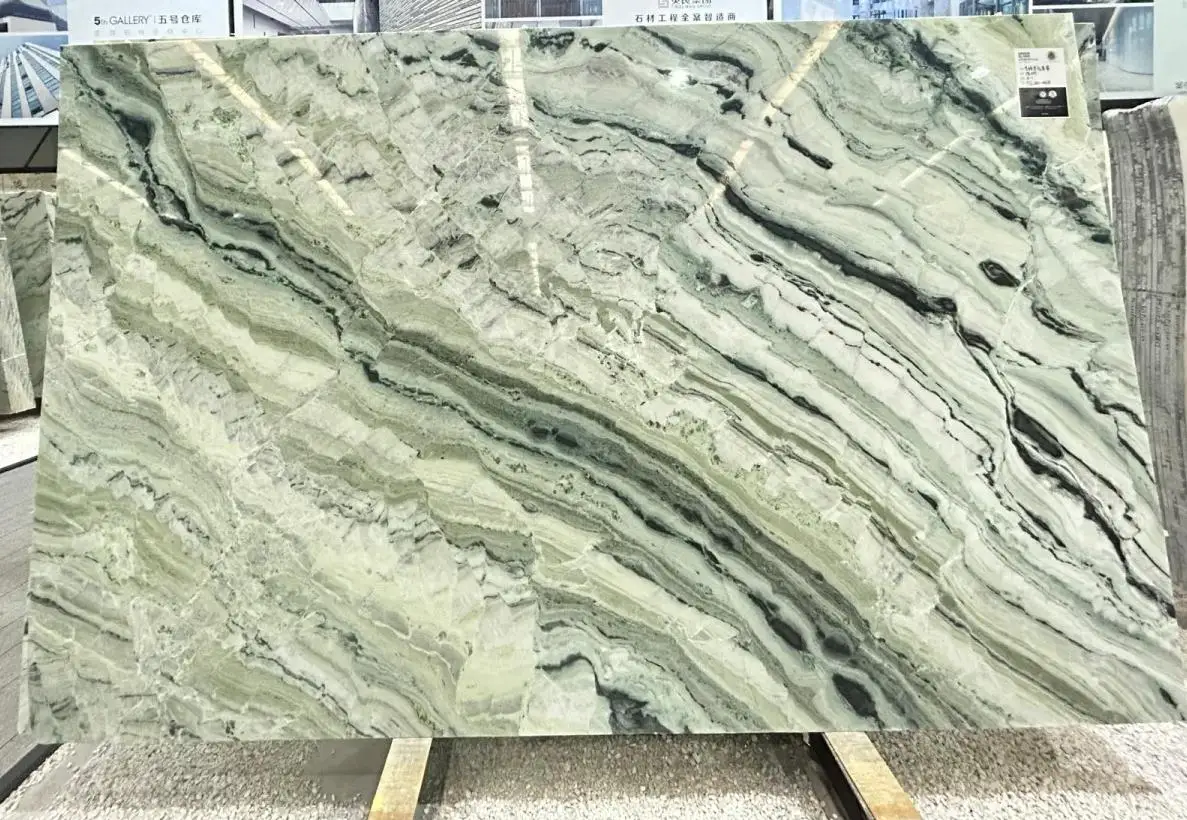product modern high quality natural green marble for indoor kitchen countertops hotel villa walls  floors luxury stones used-4