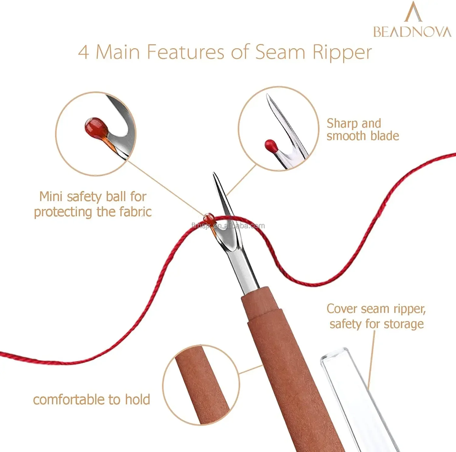 1pc Seam Ripper Ergonomic Grip Seam Ripper For Sewing Crafting And