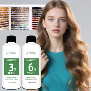 Customized 100 ml Professional Salon Oxidization Cream for Hair Coloring Cream Double Oxygen White Cream with 3% 6% 9% 12%