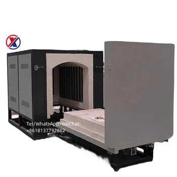 1400C Industrial Car Bottom Furnace Heat Treatment Trolley Electric Oven Ceramic Shuttle Kiln Price