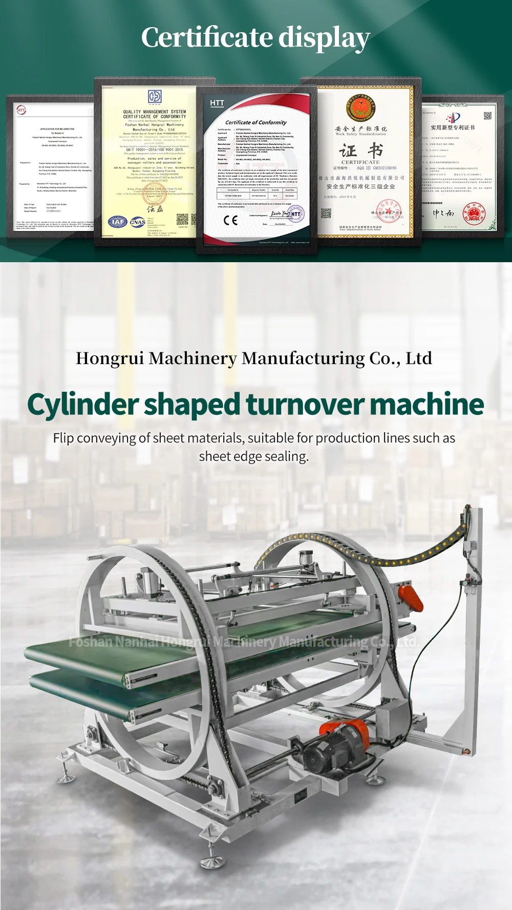 Hongrui-Flexible Plate Turnover Machine details