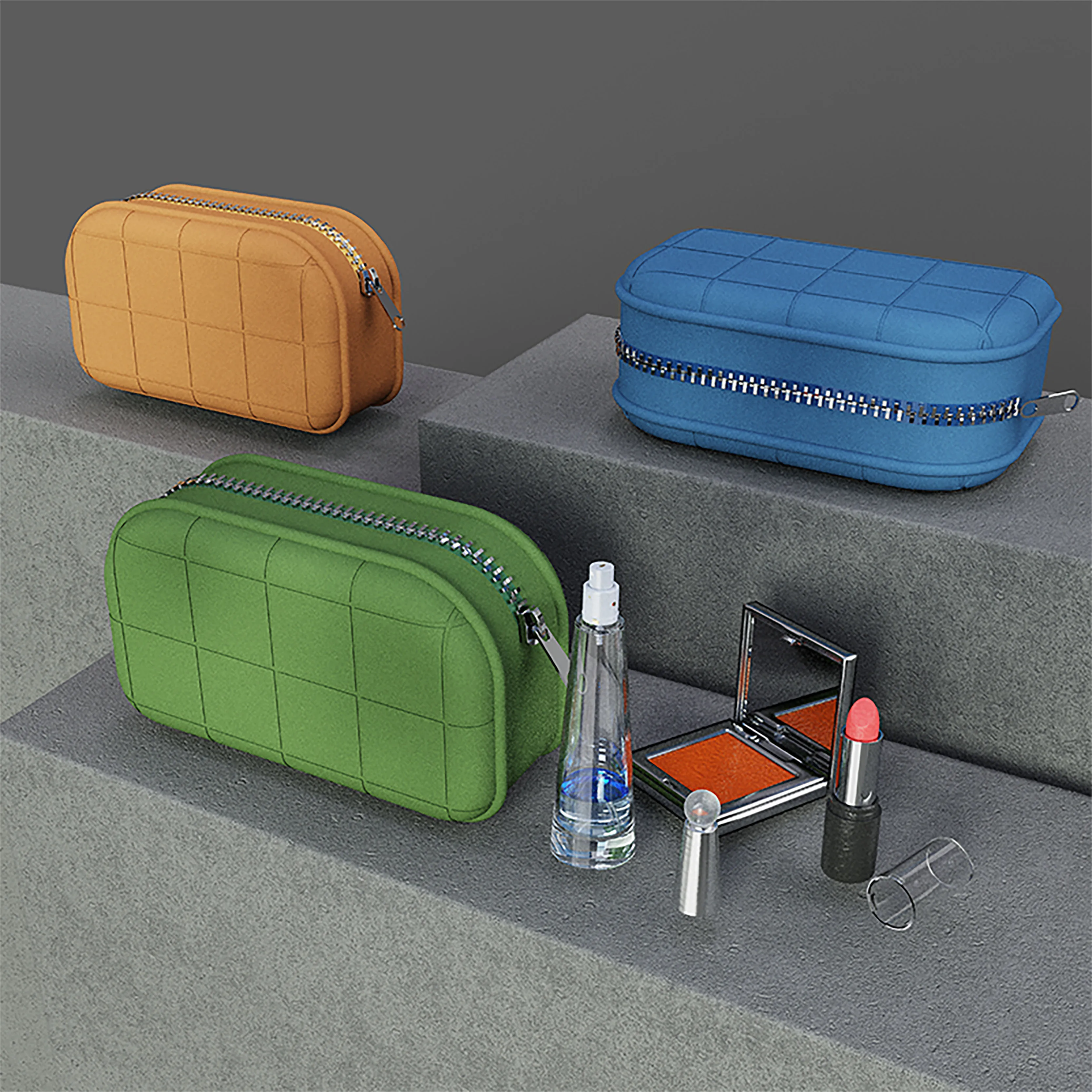 Wellfine Wholesale Custom Luxury Makeup Bags For Women Large Capacity