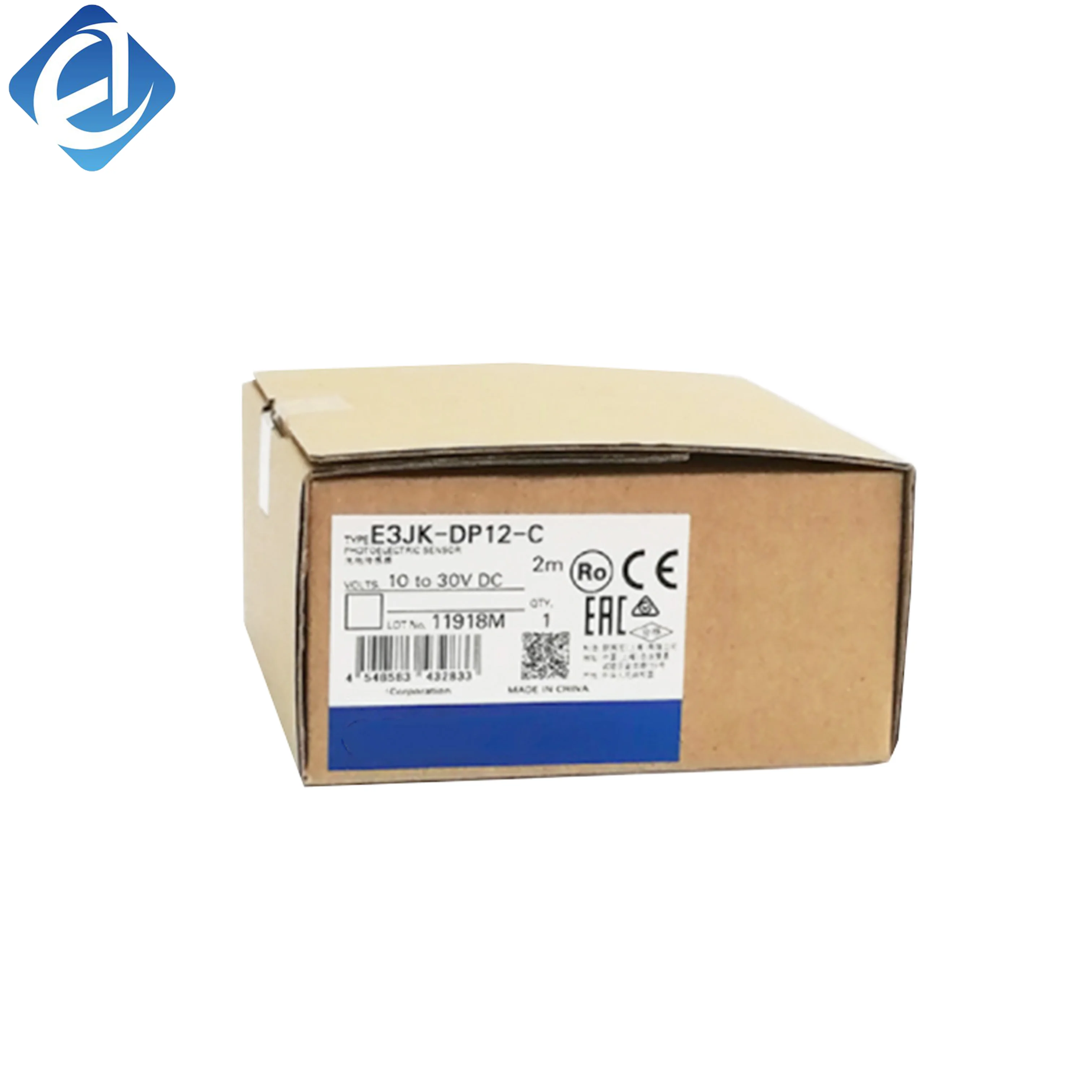 سنسور فوتوالکتریک اصلی و جدید اُمرن سری E3JK-DP12-C. این سنسور دارای قابلیت تشخیص پایدار، ساختار فشرده و مقاومت بالا در برابر تداخل‌های الکترومغناطیسی است. پاسخ‌دهی سریع و دوام بالا، مناسب برای تشخیص اشیا، شمارش و کنترل خطوط تولید خودکار.