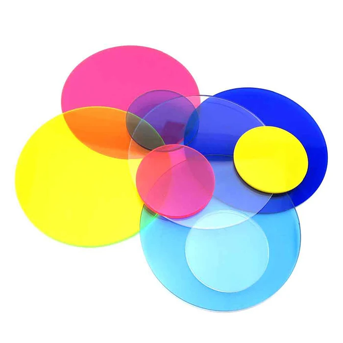 Round Plastic Discs Colored Transparent Acrylic Sheet Laser Cut Disc Circle
