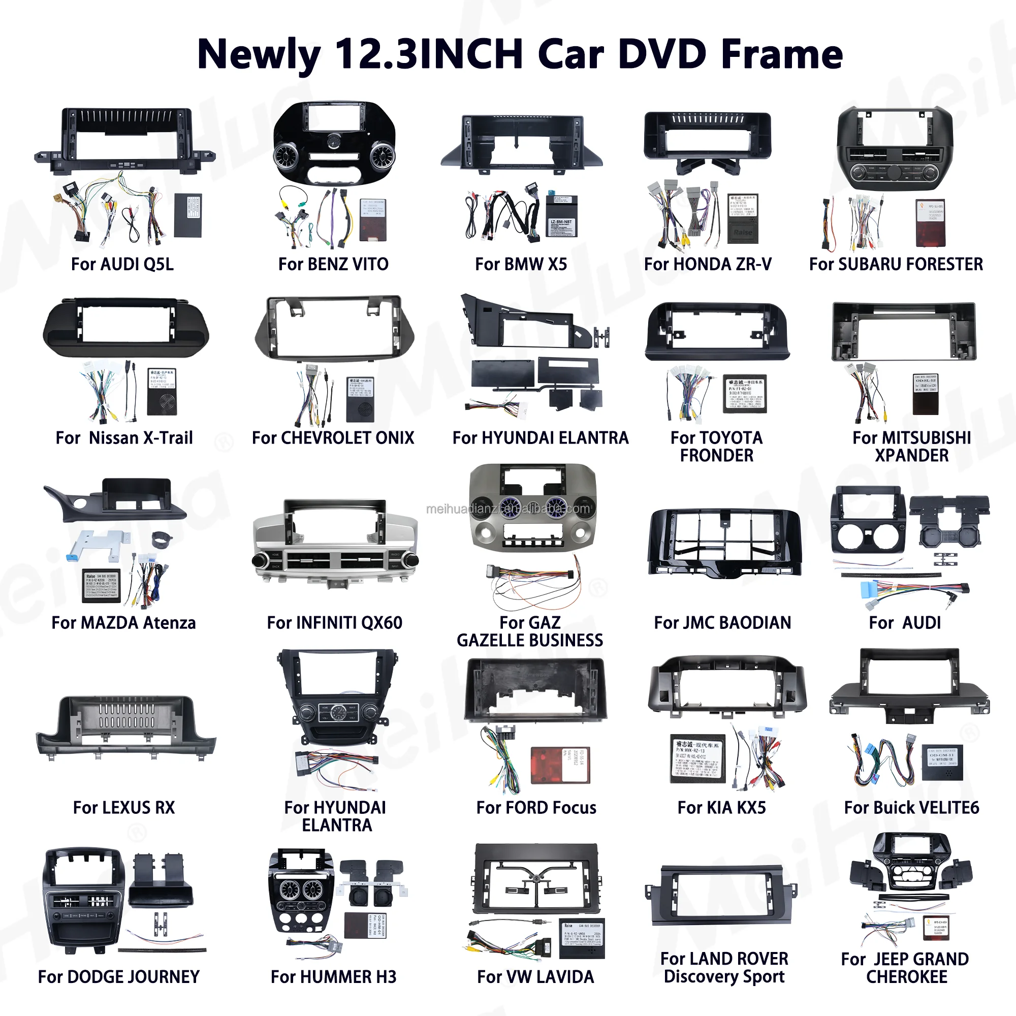 Meihua 12.3inch Portable Car Audio Dashboard Panel for Lexus RX300-350 2004-2007 Capacitive Touch Screen Android OS Built-in