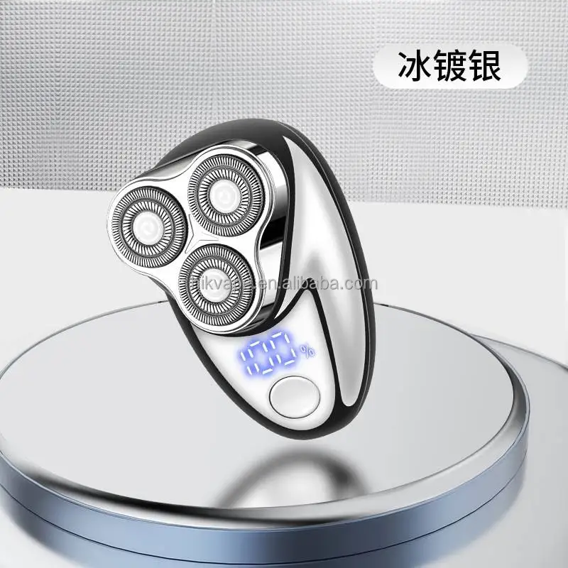 Multifunction Power Triple Blade Rotary Shaver Private Label Japanese 3 Head Men Cheap Dry Mini Electric Shaver