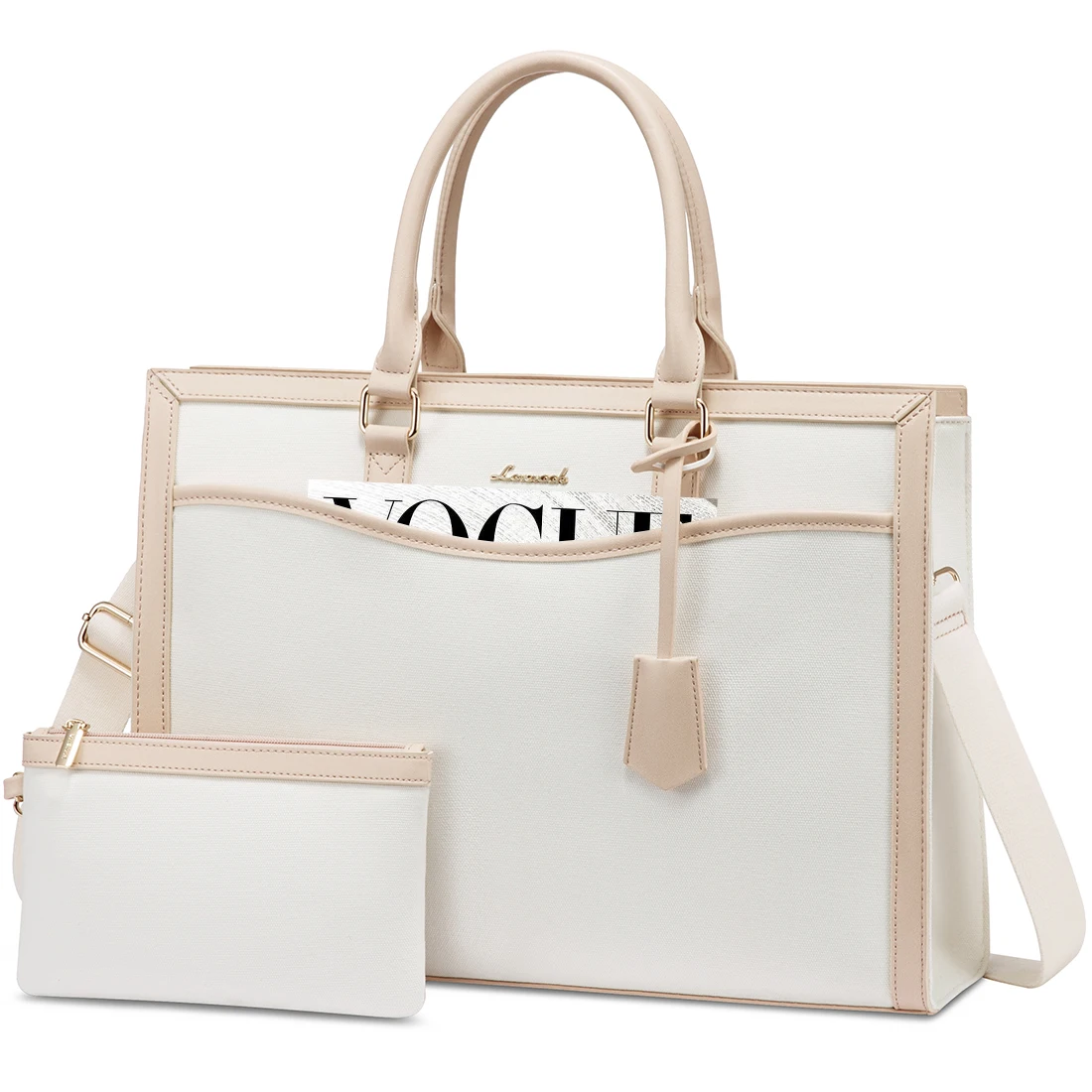 LOVEVOOK OEM Leather Business Work Computer Briefcase Ladies Office Hand Bag Purse15.6 Inches Quality Laptop Handbags for Women