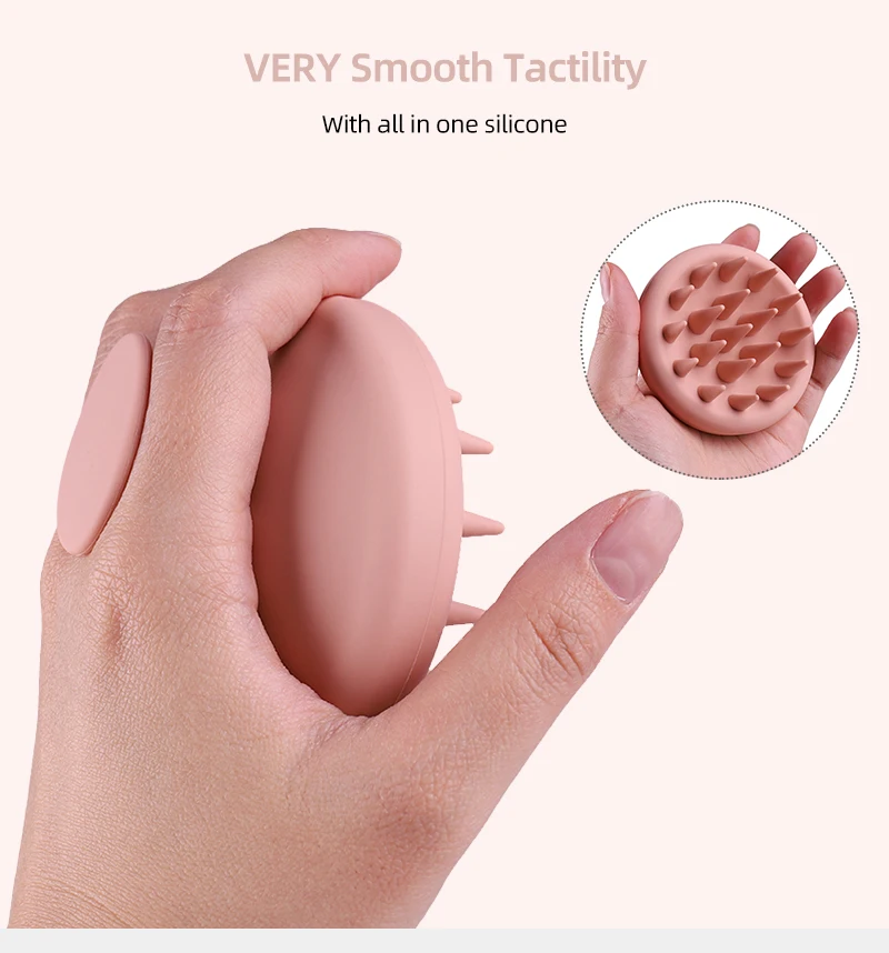 Custom Logo Eco-Friendly Soft Silicone Scalp Massager Hairbrush Compact Cushion Shampoo Scrubber for Scalp Wash