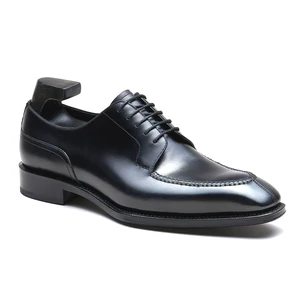 Goodyear Welted Black Casual Derby Shoes Genuine Leather Top Grade Dress Shoes for Men
