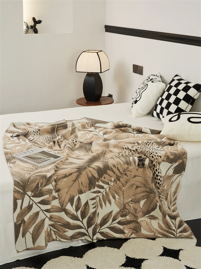 product xn jacquard knitted blanket with luxurious style suitable for home decoration and travel-60