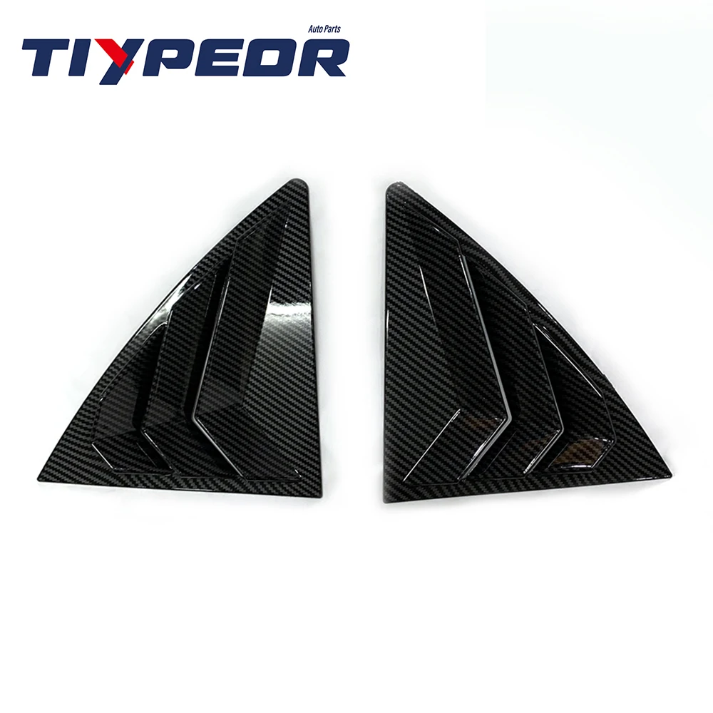 product carbon fiber window louver shutter for toyota corolla 2007   2013 2008 2009 2010 2011 2012 rear air vent cover sticking shield-3