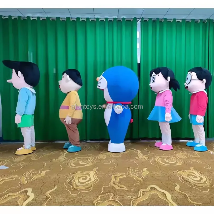 Efun MOQ 1 PC Professional Custom Funny Doraemon Mascot Costume Cartoon Anime Characters  Cosplay Costume Suit for Sale