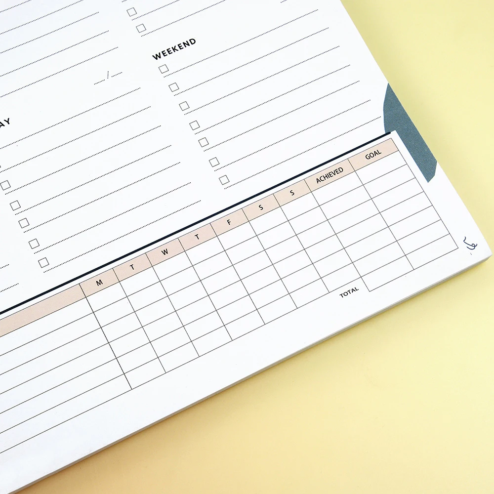 Notepad Custom Printed Weekly Daily to Do List 52 Tear Off Sheet School Stationery Planner Pad Notepad