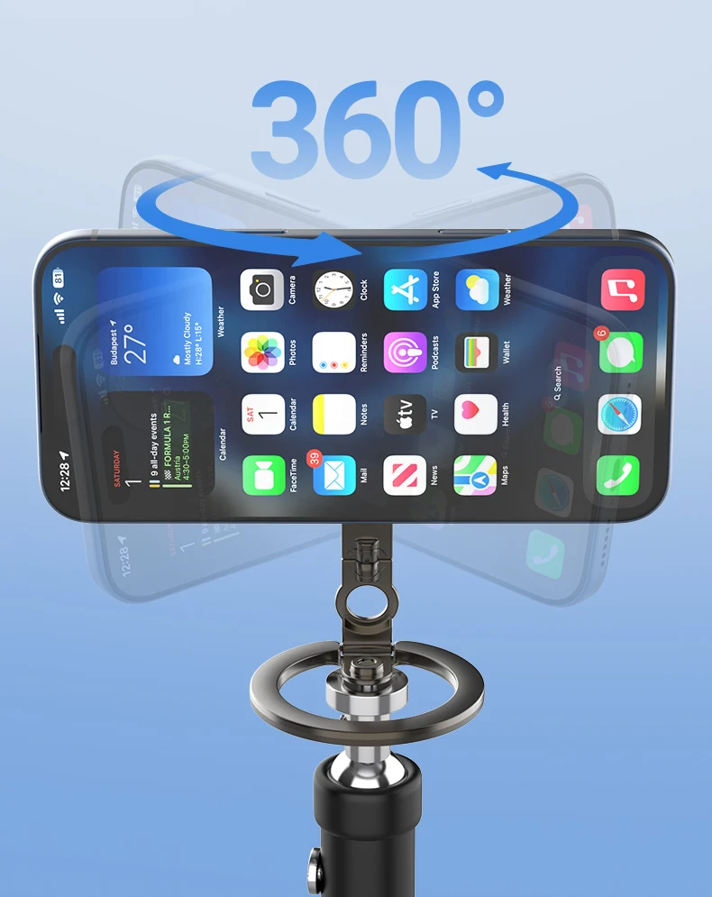 Bendable Magnetic Smartphone Stand Adjustable Height Waterproof Anti Corrosion Desk Holder for Office Home