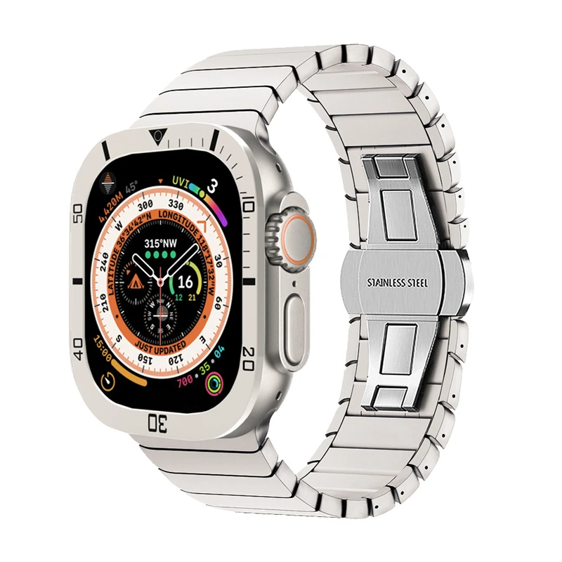 Anneau Protecteur De Lunette De Montre 45mm - Style A Noir Inox - Neuf Marque Uxcell