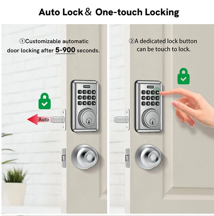 T626 Ansi Usa Waterproof Smart Lock Easy Installation Deadbolts Smart