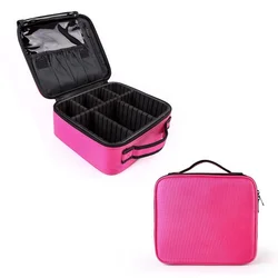 Factory direct sales High quality customize Oxford fabric cosmetic bag with EVA compartments