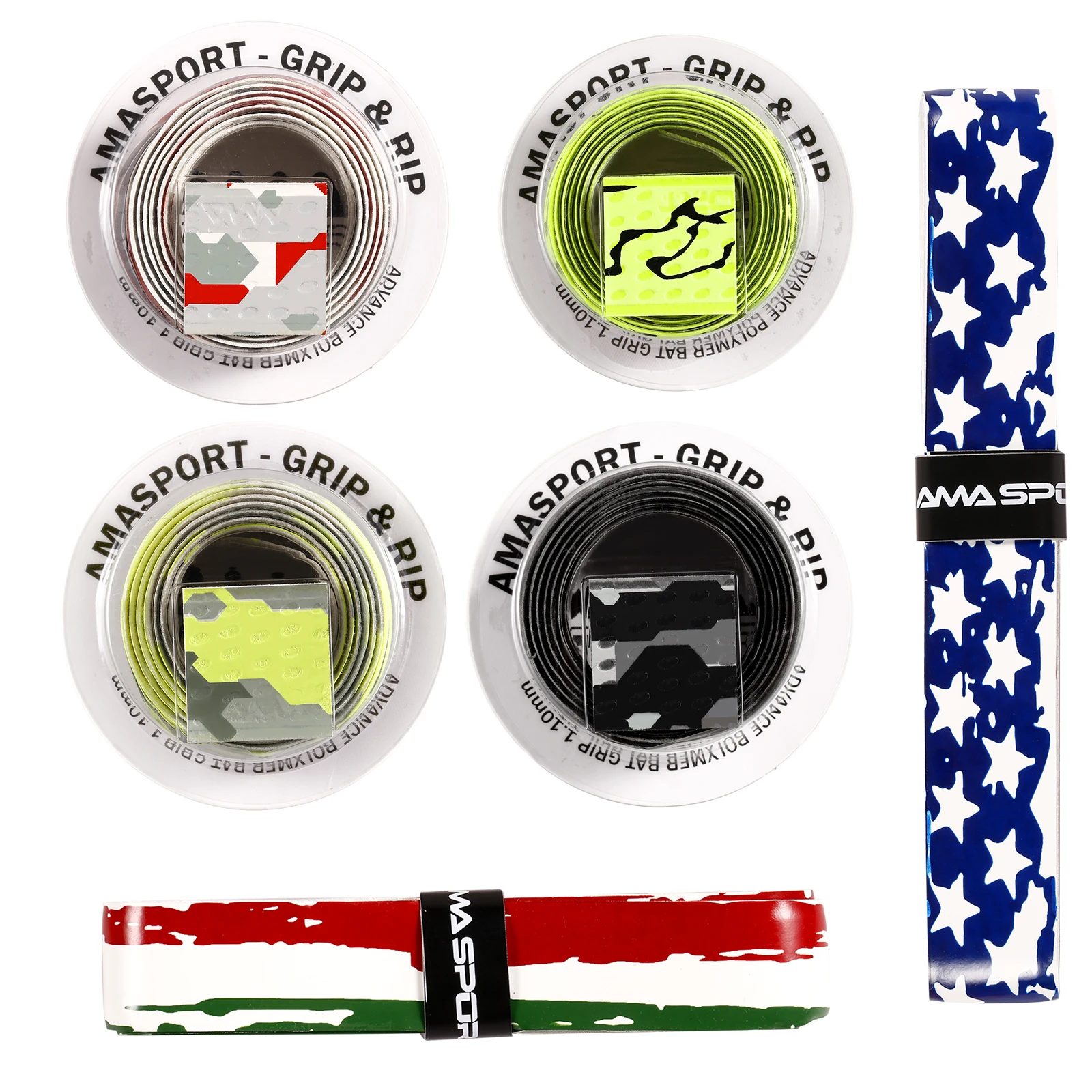 Amasport Pro Feel Full Adhesive Baseball Bat Grip Tape Comfortable Back