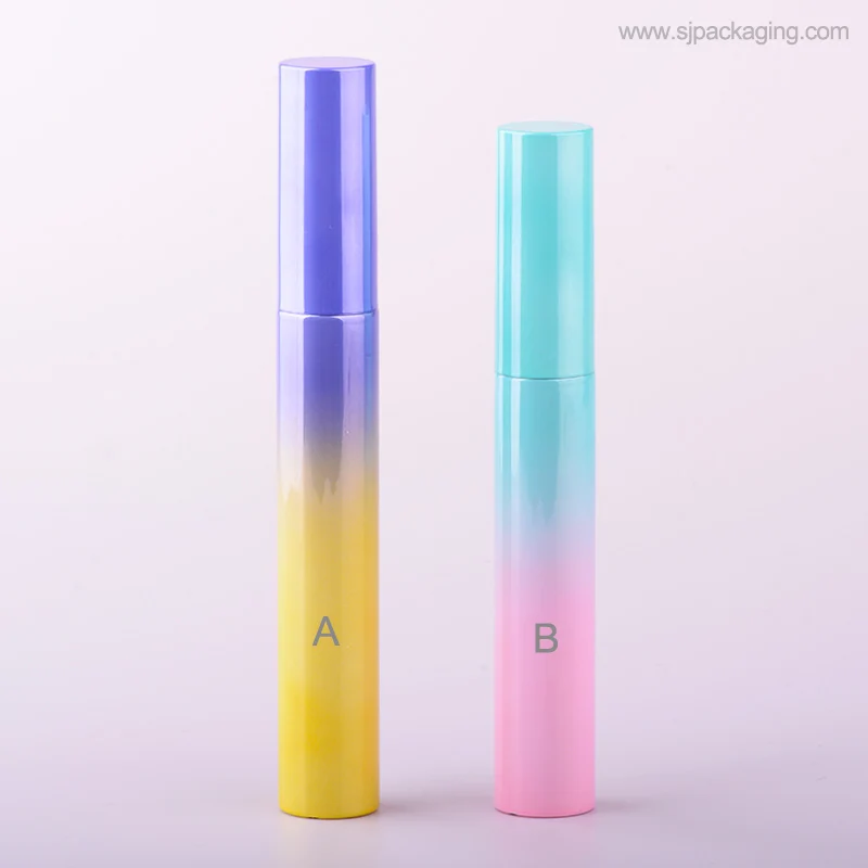 Cylindrical Shape Empty Plastic Eyelash Glue Mascara Plastic Tube With Brush
