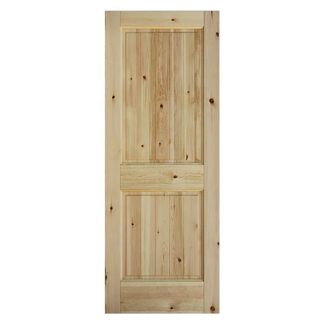 Pinus Sylvestris Solid Wood Panel Interior Door Wooden  Door