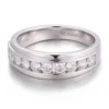 Anillo de oro macizo de 18 quilates con diamantes de laboratorio