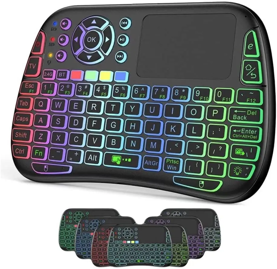 Mini Wireless Qwerty Full Keyboard Touchpad Mouse Combo | Colorful ...