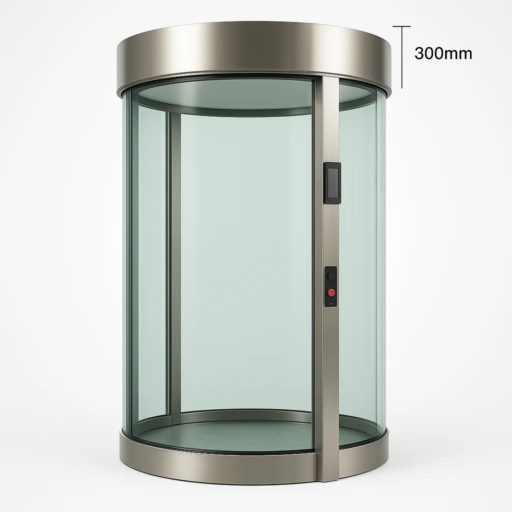 Mantraps Automatic Interlocking Door Security Portal Entrance Control System Electrical Sliding Curved Door